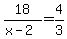 18%2F%28x-2%29=4%2F3