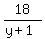 18%2F%28y%2B1%29