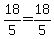 18%2F5+=+18%2F5