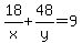 18%2Fx%2B48%2Fy=9