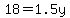 18=1.5y