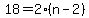18=2%28n-2%29