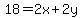 18=2x%2B2y
