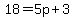 18=5p%2B3