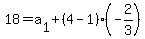 18=a%5B1%5D%2B%284-1%29%2A%28-2%2F3%29