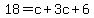 18=c%2B3c%2B6