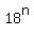 18%5En