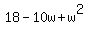 18+-+10w+%2B+w%5E2%29+=+0