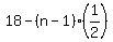 18-%28n-1%29%281%2F2%29