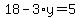 18-3%2Ay=5