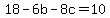18-6+b+-8c++=+10