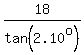 18.0%2Ftan%282.10%5Eo%29
