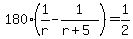 180%281%2Fr-1%2F%28r%2B5%29%29+=+1%2F2