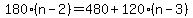 180%28n-2%29=480%2B120%28n-3%29