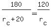 180%2F%28r%5Bc%5D%2B20%29=120%2Fr%5Bc%5D