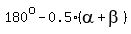 180%5Eo+-+0.5%2A%28alpha+%2B+beta%29