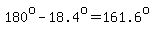 180%5Eo-18.4%5Eo=161.6%5Eo