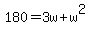 180+=+3w+%2B+w%5E2