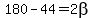 180-44=2beta