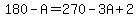 180-A+=+270-3A%2B2