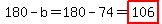 180-b=180-74=highlight%28106%29