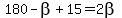 180-beta%2B15=2beta