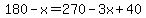 180-x=270-3x%2B40