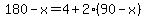 180-x=4%2B2%2890-x%29