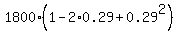 1800%281-2%2A0.29%2B0.29%5E2%29