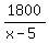 1800%2F%28x-5%29