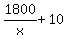 1800%2Fx+%2B+10