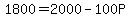 1800=+2000+-+100P