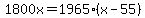 1800x=1965%28x-55%29