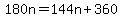 180n+=+144n%2B360