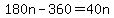 180n+-+360+=+40n
