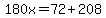 180x=72%2B208