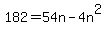 182=54n-4n%5E2