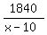 1840%2F%28x-10%29