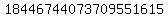 18446744073709551615