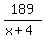 189%2F%28x%2B4%29
