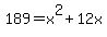 189=x%5E2%2B12x