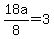 18a%2F8+=+3