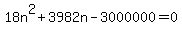 18n%5E2%2B3982n-3000000=0