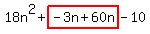 18n%5E2%2Bhighlight%28-3n%2B60n%29-10