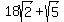18sqrt%282%29+%2B+sqrt%285%29