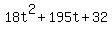 18t%5E2%2B195t%2B32