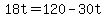 18t+=+120+-+30t