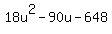 18u%5E2+-+90u+-+648