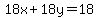 18x%2B18y=18