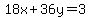 18x%2B36y=3+